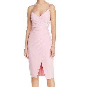 Black Halo Blush Pink Midi Dress